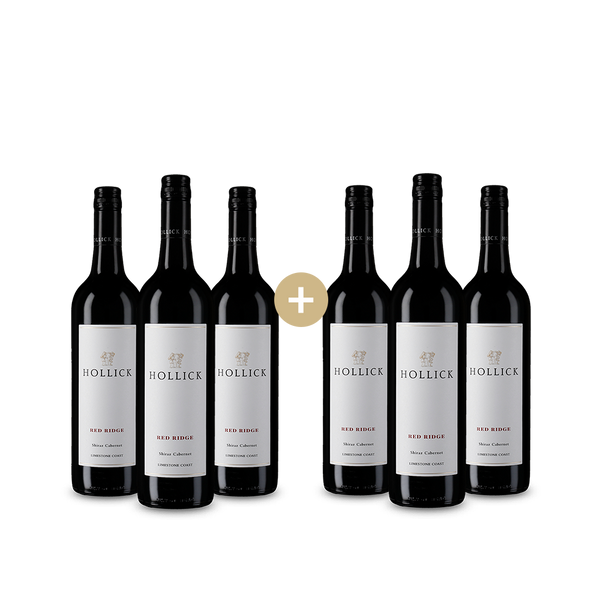 3+3 Flaschen Hollick Estate Coonawarra Red Ridge Shiraz / Cabernet 2021